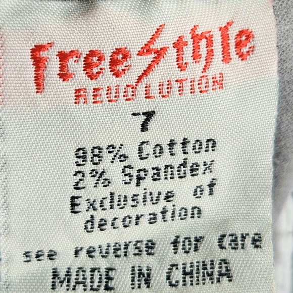 Freestyle Revolution Grey 5 Pocket Criss Cross Accents Microsuede Pants Size 7 - Picture 8 of 9